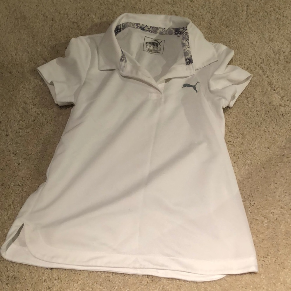 White tennis polo